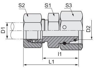2D-W 2D-W/RN Гальванизированный листовой гидравлический трубный монтаж Редукторный трубный адаптер с вращающимся гайком