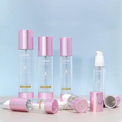 60ml Airless Bottles Pink Essential Oil Spray Bottle Transparent With Customized Logo Printing