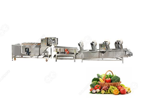 380V CE Certified Stainless Steel Commercial Fruit And Vegetable Washing Processing Line