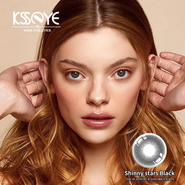 0.08mm Makeup Coffee Natural Black Contacts 1 Year With Lable