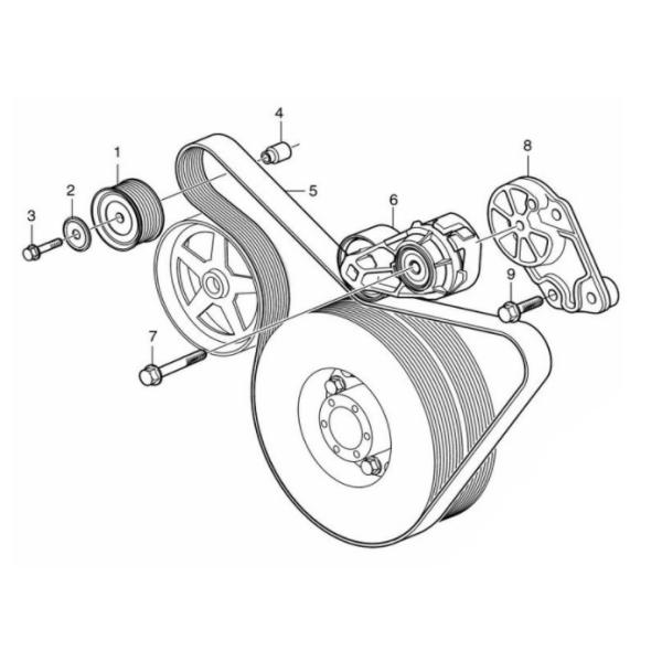 Cummins 6BT/6CT DongFeng Drive Pulley C3937553 Fan Belt Tensioner