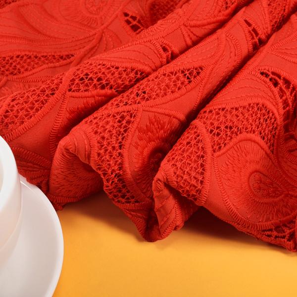 Decorate Water Soluble Lace 100% Polyester White Embroidery Eyelet Lace Trim