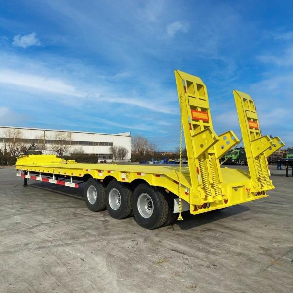 16.5m 60t Capacity 3 Axle Low Bed Trailer Heavy Duty