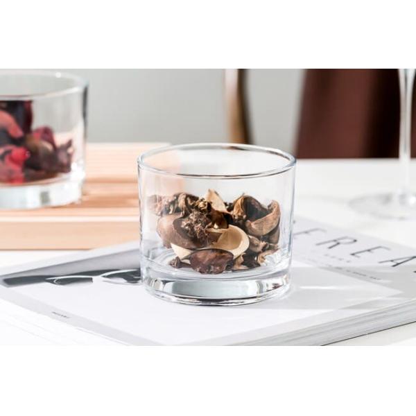 Modern Nordic Clear Glass Cylinder Vases Centerpieces Pressed 3.15 Inch Tall