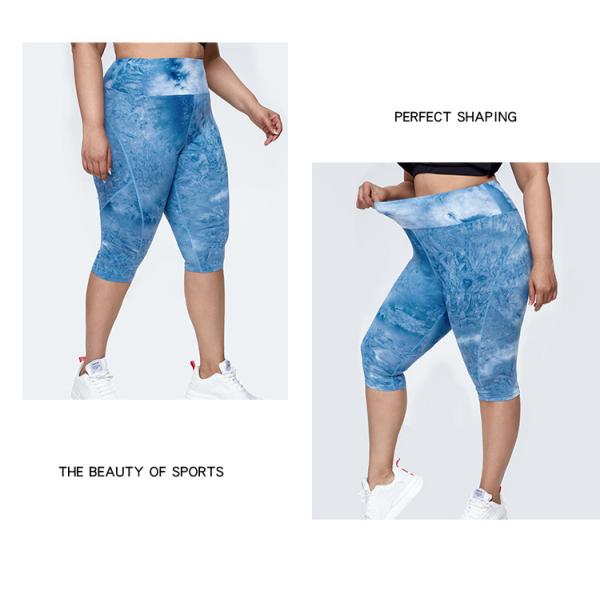 High Waisted Plus Size Yoga Pants Tie Dye Leggings Fitness Running Anti Pilling