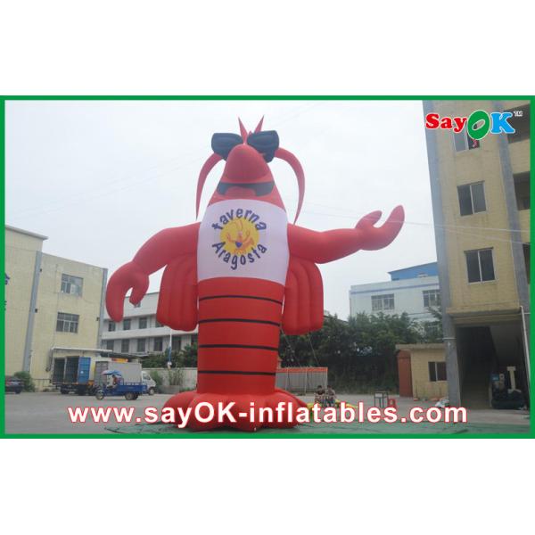 Caractère gonflable de homard, mascotte gonflable mobile adaptée aux besoins du client