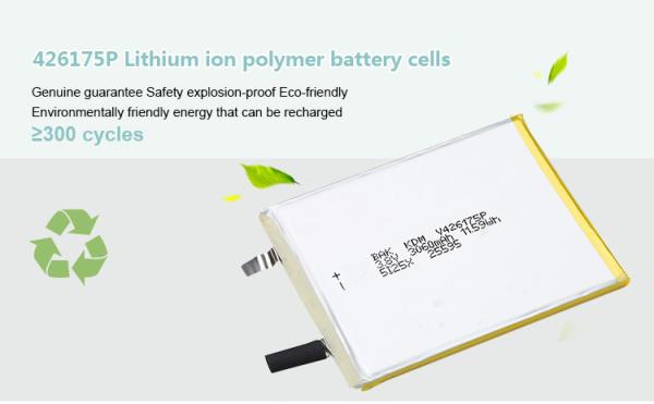 3.7V Rechargeable Li Ion Battery 3060MAh Li Polymer Cell With Customized Size