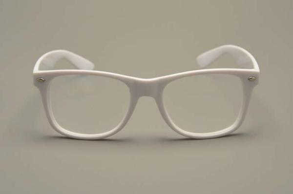 White PC Plastic Frame 3D Fireworks Glasses With 2 Sets Of Lense