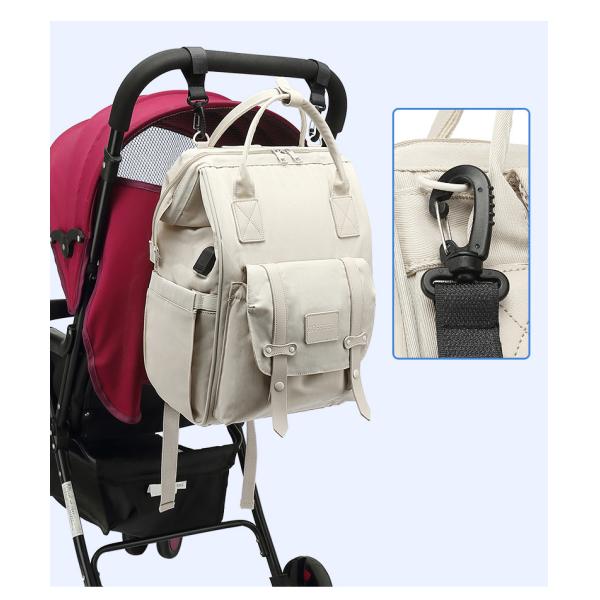 Thermal Insulation Nylon Travel Changing Bag With USB Charging Port 35L