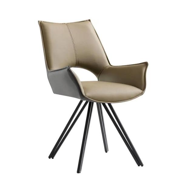 Cadeira de jantar de hotel de couro PU moderno lazer durabilidade durabilidade esponja nativa