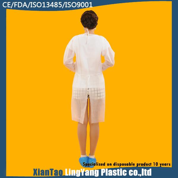 White Standard Disposable Examination Gowns Non Woven Medical Products