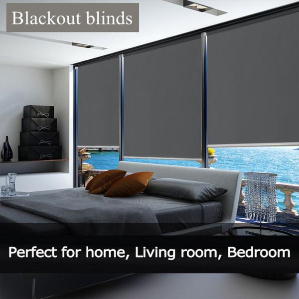 Grey Waterproof Blackout Roller Blinds Fabric Polyester Shades for Roll Up Curtain Block out