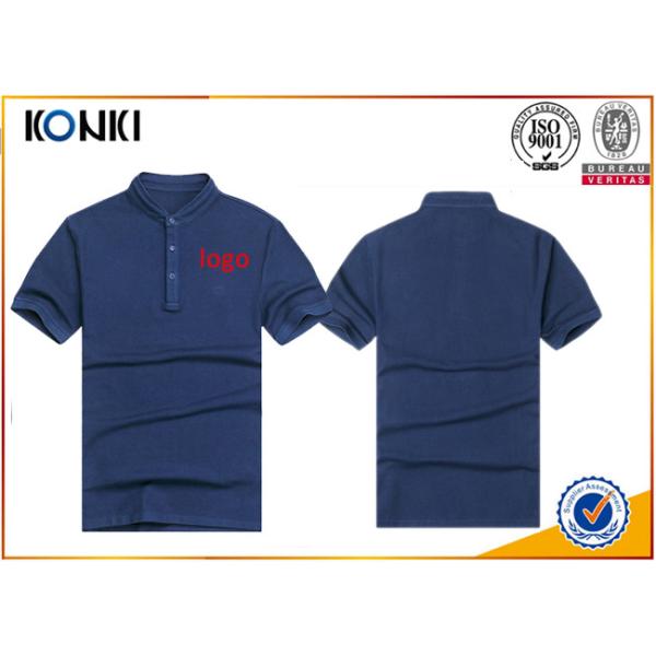 Men'S Navy Color Personalized Polo Shirts Stand Collar Fashion T - Shirt