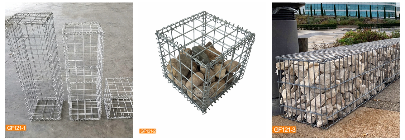 размер отверстия 75*75mm гальванизировал сваренную коробку Gabion с камнями для сада