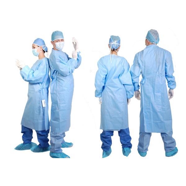 Sterile Disposable Protective Gown Anti Wrinkle Customized Logo