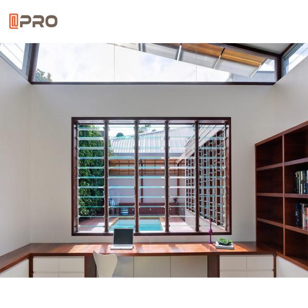 Aluminium Adjustable Glass Windows Casement Louvers Glaze Blinds