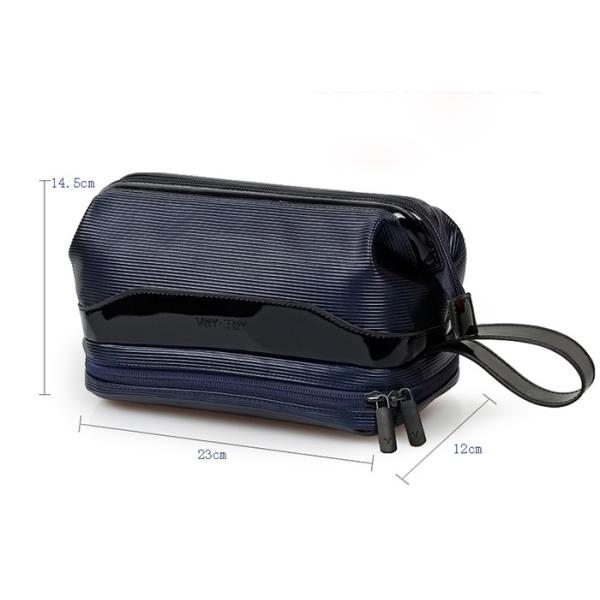 Multil Compartment Mens Leather Travel Bag CE Certificated With Two Separate Zip Pockets