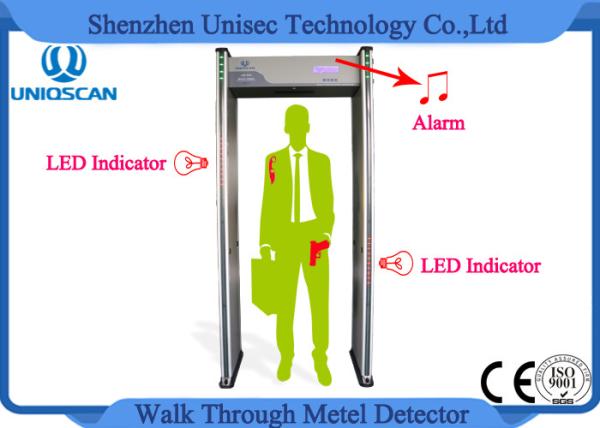 18 zones Walk through Metal Detectors with RS232 Serial port communication