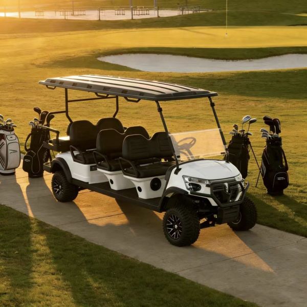 Fine Workmanship 8-Passenger Golf Car 6 Front 2 Rear Facing Seats Acrylic Windshield Wind Protection