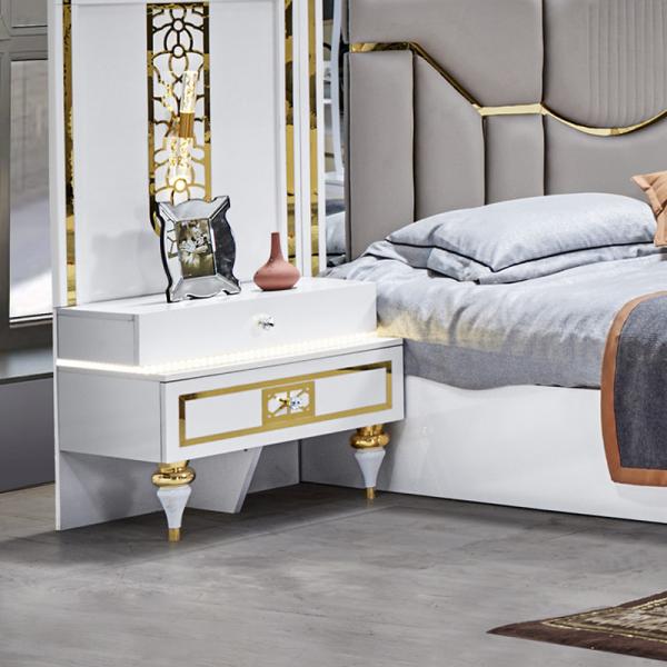High Quality Wholesale Wood Frame Double Bed Master Room King Size Wooden Modern Luxury Full Bedroom Sets Furniture