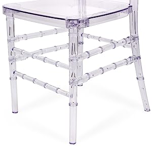 Clear Dining Chairs Crystal Transparent Seat, Modern Dining Chairs, Side Chairs for Wedding Party Event Reception