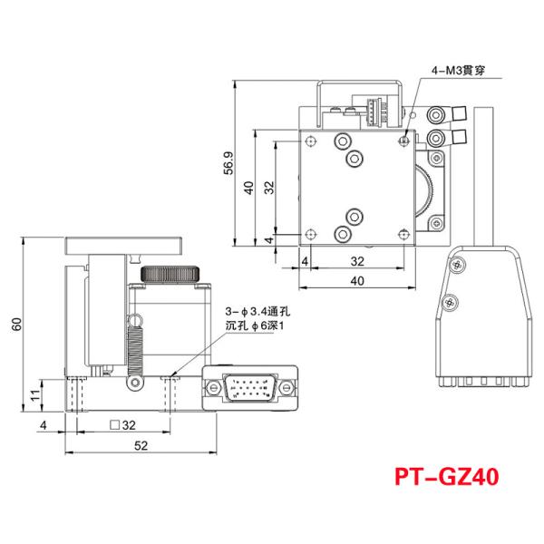 Linear Ball Screw Electric Lifting Platform Fine Adjustment Optical Experimental
