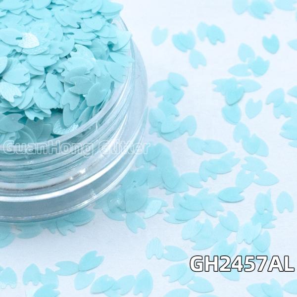 OEM Iridescent Macaron Pink Chunky Glitter Powder Quick Sand Petals Leaves