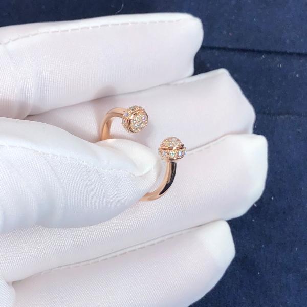 High-End High Quality  Fine Jewelry Pure 18k Gold Jewelry Piaget Possession Open Ring Natural  Diamonds Ring