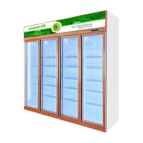 Two Glass Doors Economical Drinks Alcoholic Beverages Refrigerated Display Freezer