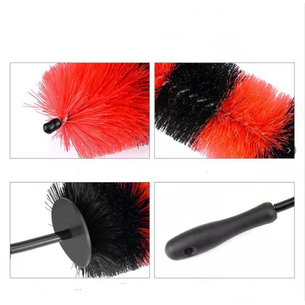 Колесо и автошина оправы автомобиля PP чистят красную мягкую черную легкую ручку щеткой