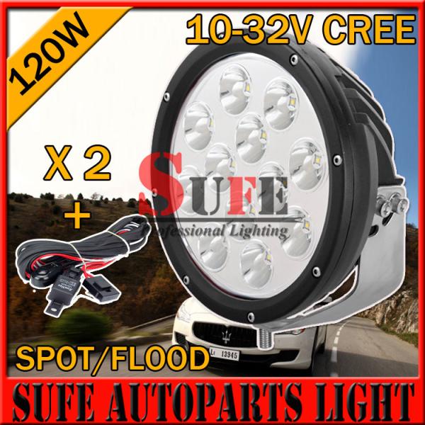 9 INCH 120W CREE OFFROAD LED Driving Light For Truck 4x4 4wd Boat Tractor Auto Headlight