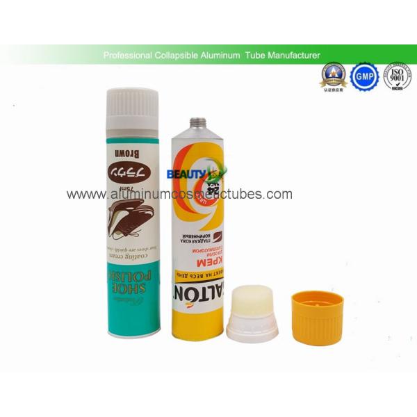 75ml Shoeshine Collapsible Tubular Containers , Cosmetics Aluminium Tube