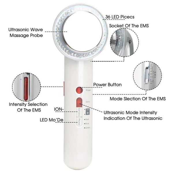 BF3009 Ultrasonic Facial Machine , 800 MA Ultrasonic Slimming Massager