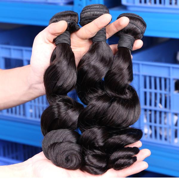Human Hair Extension Real Human Hair Loose Wave Bundle 1B