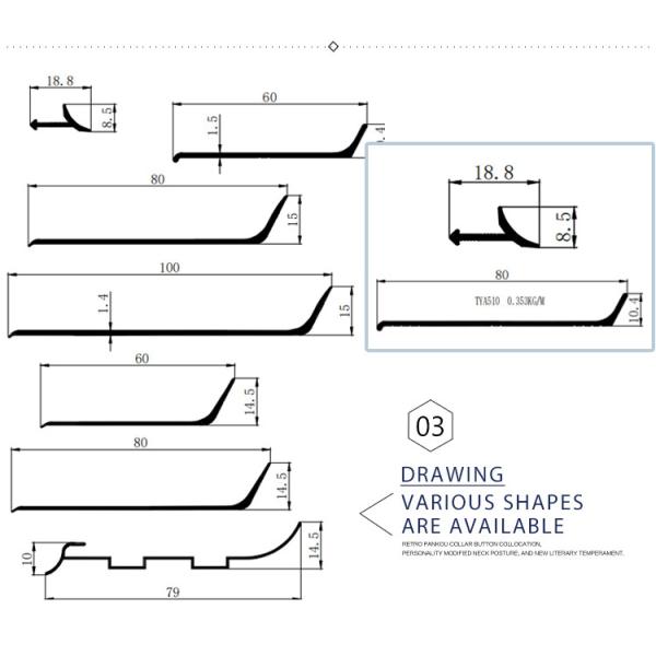 Wall Decorative Aluminum Skirting Board Baseboards With Accessories