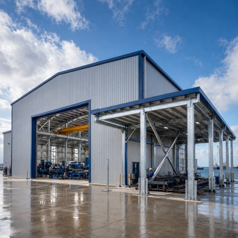 Arctic Climate Steel Workshop Building with Heavy Snow Rated Roof Structure