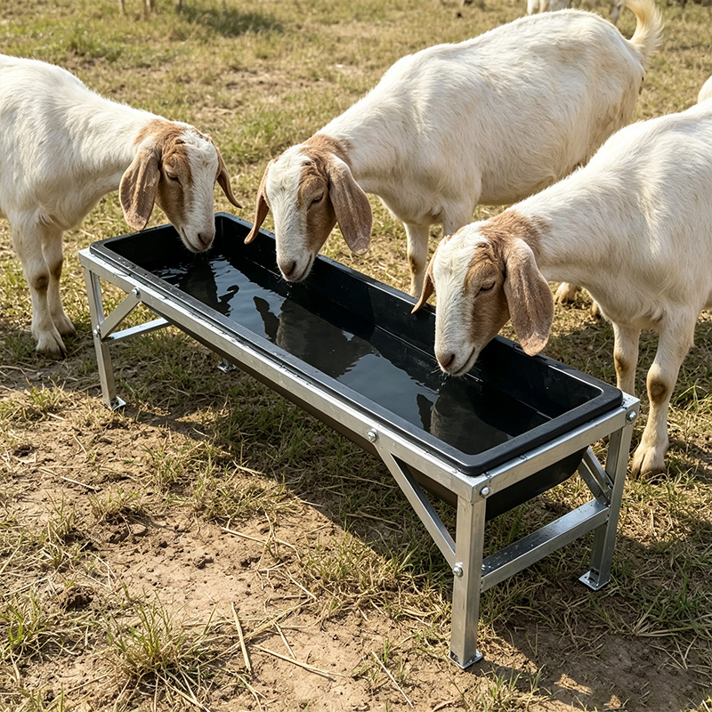 Heavy Duty Plastic Livestock Feed Trough Sheep Goat Feeder Trough Multi-purpose Feeding & Drinking Trough For Farm


