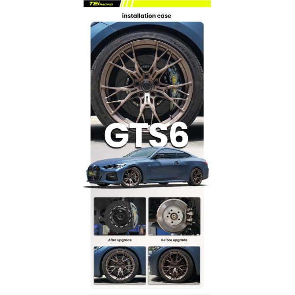 TEI GTS6 Racing Caliper Kit 18 Inch 19 Inch Car Wheel 6 Piston Front BBK Brake Kit for BMW E36 E46 G20 F30