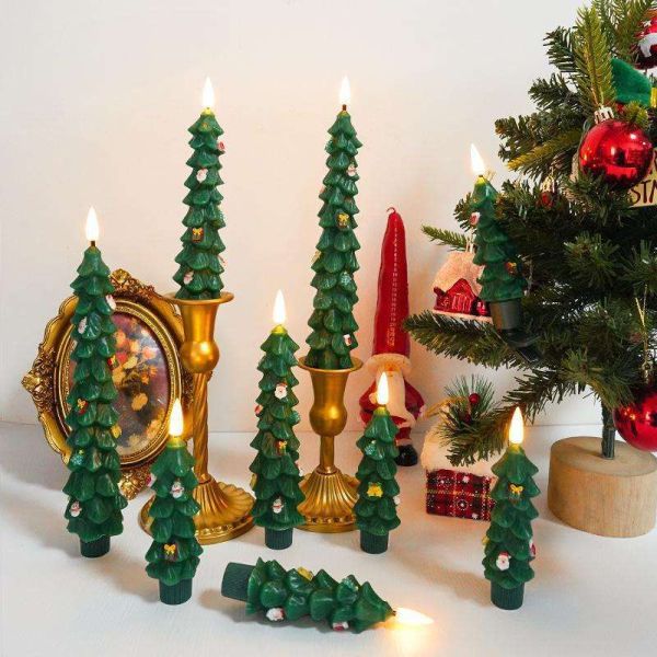 Battery Operated Christmas Tree LED Candles Clip on Flameless Christmas Tree Candles Cordless