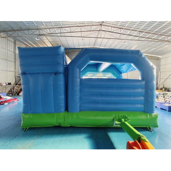 ПВХ брезентный надувный дом со слайдом Голубое небо надувный комбо для детей на открытом воздухе