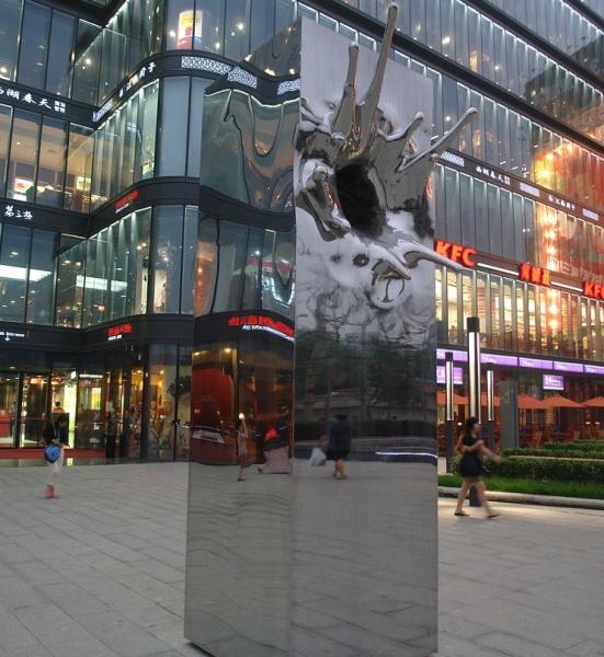Outdoor abstract garden sculpture Stainless steel statues with mirror polish,Stainless steel sculpture supplier