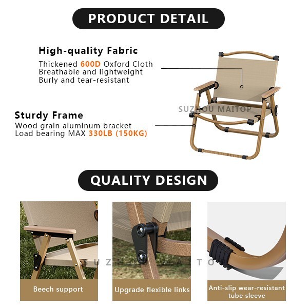 Многофункциональные складывающиеся кресла для кемпинга Алюминиевые твердые руки для взрослых для пикника на открытом воздухе
