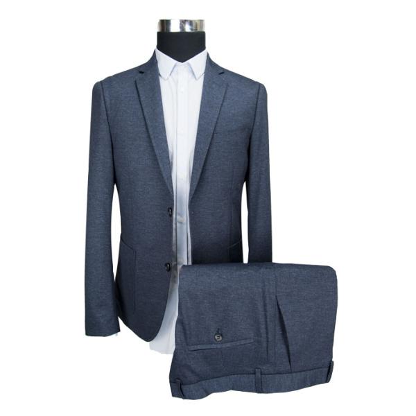 Fashion Mens Grey Tailored Suits 2 Piece Slim Fit Busniess Clothes Type