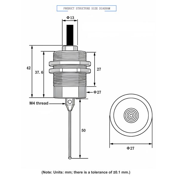 Makinopc CNC Machine Tool Wired Probe Grinder Water Knife Automatic Separation Edge Finder MT27-1mini