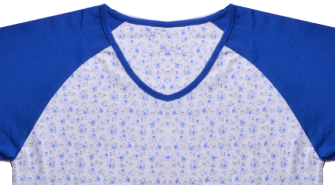 Casual Womens Pyjama Sets Raglan Long Sleeve V Neck Top With Piping Hem