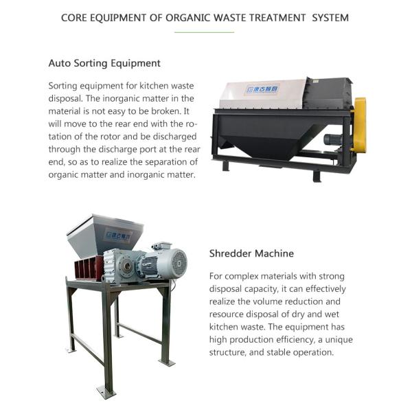 100T/Day Large Scale Waste Disposal Equipment Restaurant Composting Production Line