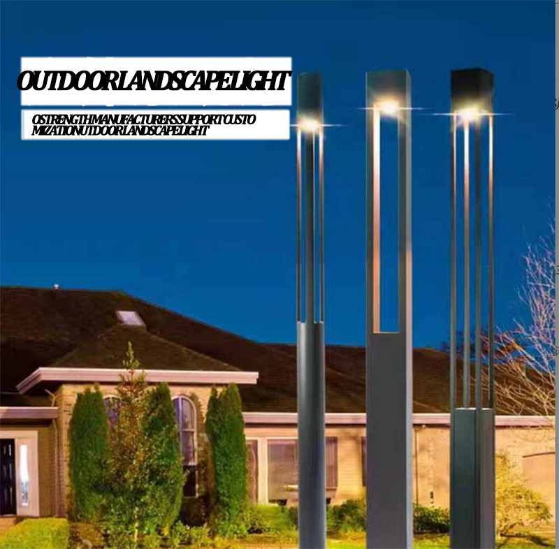 Spot LED Square Landscape Light Post IP65 Solar Garden Light for Park Street Lamp