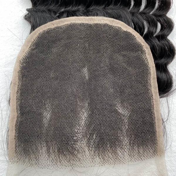 Deep wave 5x5 Customized 20A Natural Hairline Super Thin HD Lace Frontal100% Brazilian Human Hair Extensions