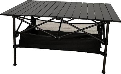 Roll-up Table, folding Plastic Wooden Design Coffee Lounge Patio Portable Foldable Plastic Garden Table Set