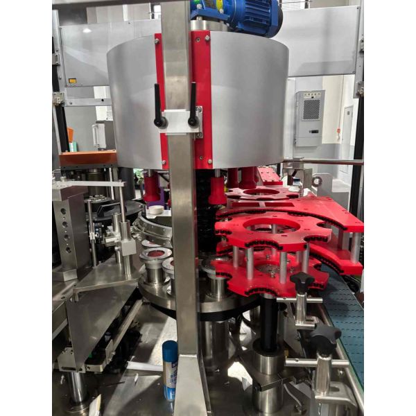 Durable Hot Melt Glue Labeling Machine Adjustable Drum Fits Various Round Containers